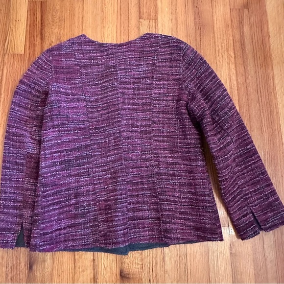 Pendleton Nancy Pink Magenta Gray Tweed Reversible Jacket Size Small  Petite - Picture 5 of 11